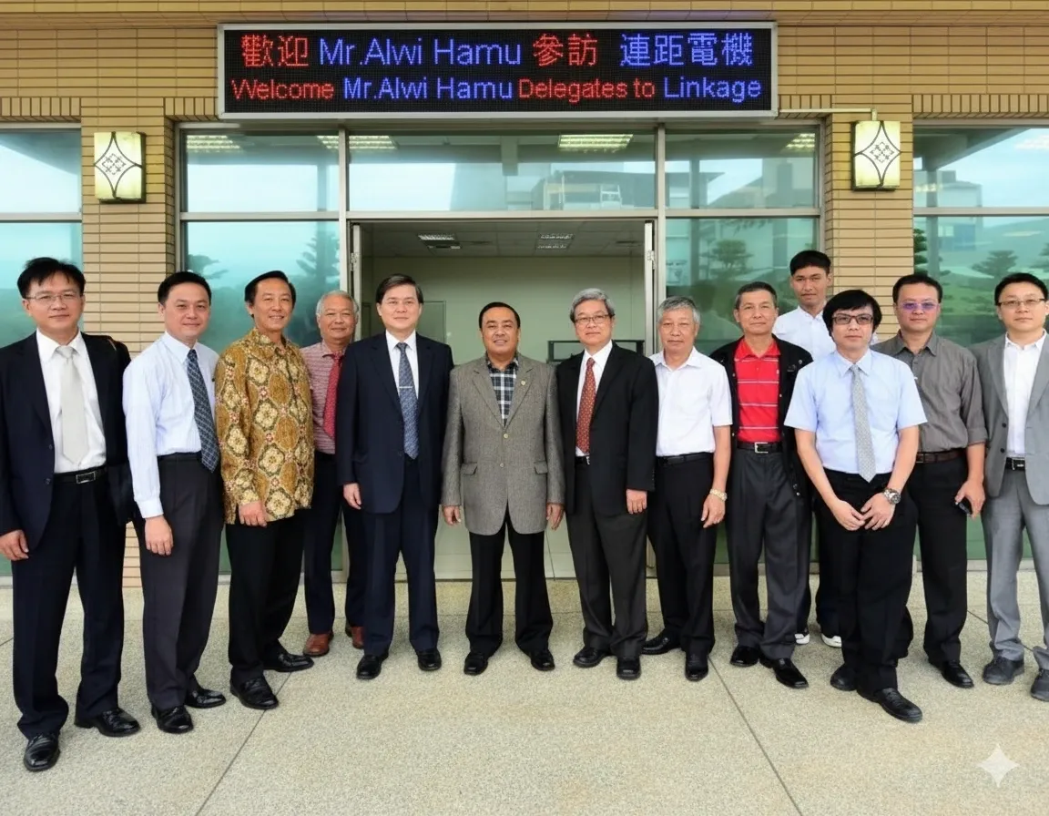 Indonesian Special Envoy Mr. Alwi Hamu visiting LINKAGE ELECTRIC in Taiwan